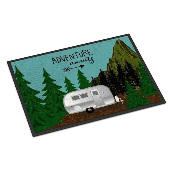 Carolines Treasures Carolines Treasures VHA3022MAT 18 x 27 in. Airstream Camper Adventure Awaits Indoor or Outdoor Mat VHA3022MAT - main